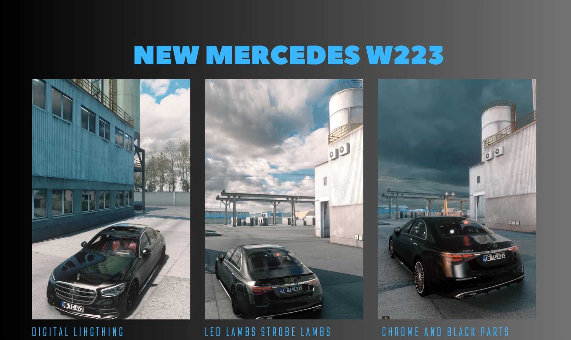 新款梅赛德斯S级2022 W223全身套件巨型套装
