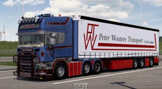 斯堪尼亚 R520 Peter Wouters + 拖车 v5.0 1.54